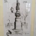 socha Ecce Homo na kresbě J. Scheybala