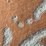 makrofotografie zlaceného povrchu