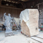 blok kamene připravený pro kopii