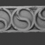 3D model fragmentu (hrad Veliš?)